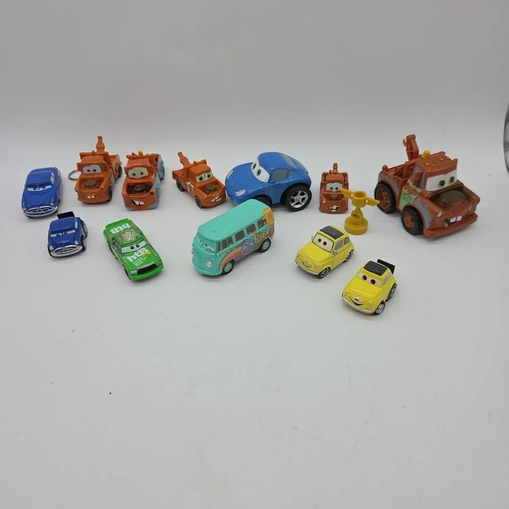 Lot 13 Disney Pixar Cars Toys Mater Hudson Chick Hicks Luigi Piston Trophy